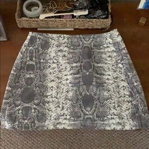 BDG grey and white snake skin skirt